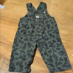 Carhartt Kids' Green Camouflage Overalls